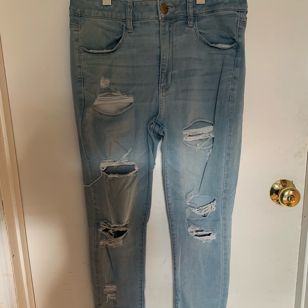 American eagle high-rise distressed jeans